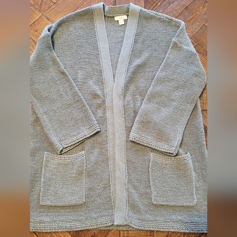 J. Jill Light Gray Knit Sweater